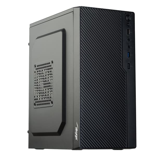 Akyga AK36BK Computer Case Micro Tower Black - Minimalist Design - Micro ATX - AK36BK