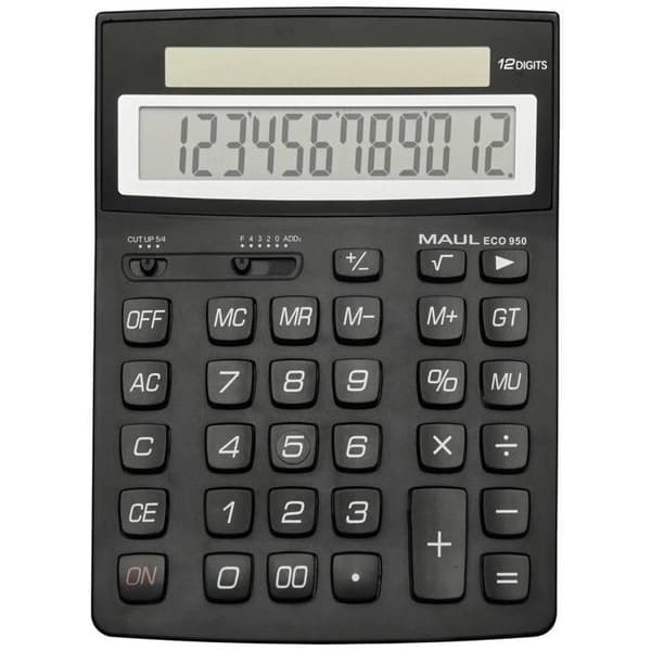 MAUL ECO 950 Desktop Calculator - 12 Digits - Black