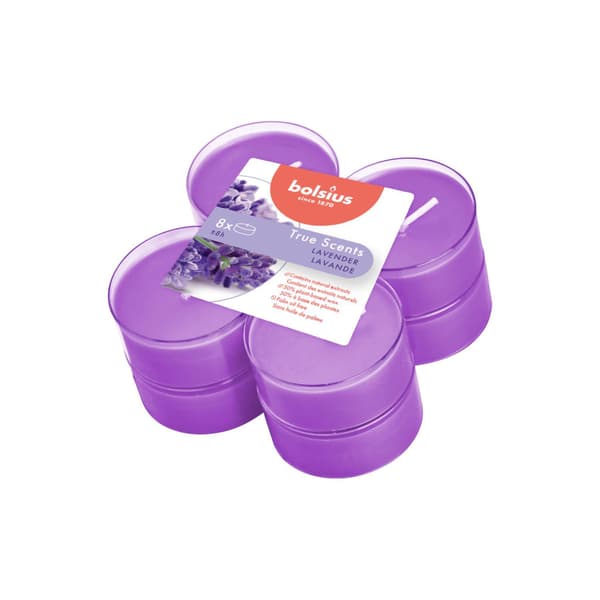 Bolsius True Scents Maxi Lights Lavender 8 Pieces