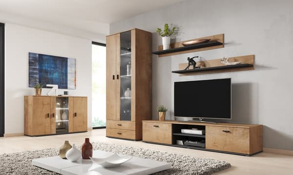 Cama Sideboard 120 cm SOHO S7 Lefkas Oak/Black