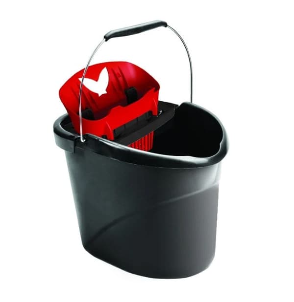 Vileda Mop System & Bucket Single Tank Black - Red (157870)
