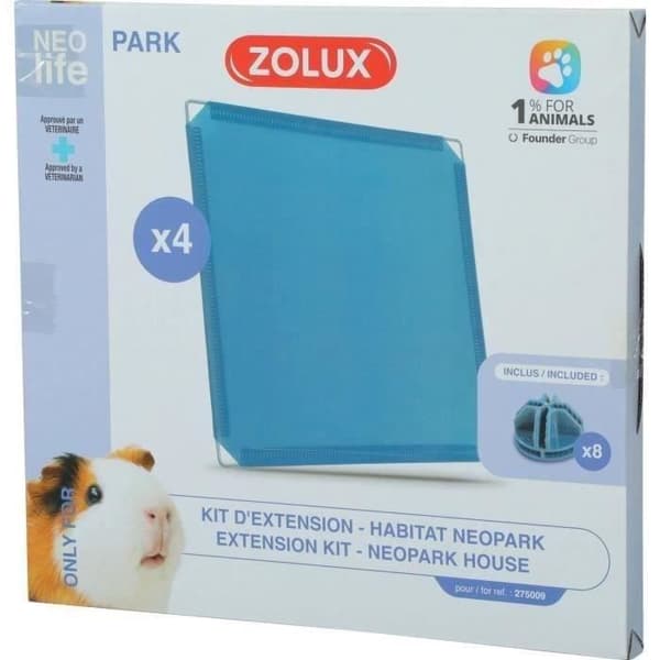 ZOLUX Extension Kit for Modular Enclosure - Neo Park - Guinea Pig - 4 Solid Panels