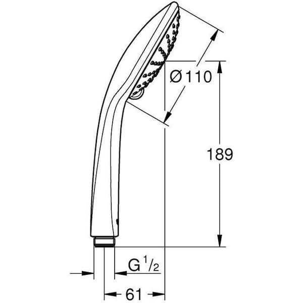 GROHE Vitalio Joy 110 Duo Hand Shower - Chrome - 2 Spray Patterns - Water Saving