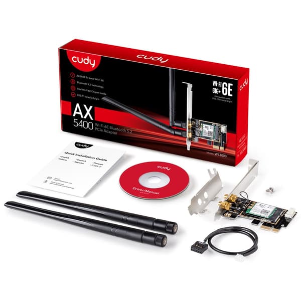 Cudy WE3000 Internal WLAN/ Bluetooth Network Card - 2400 Mbit/s