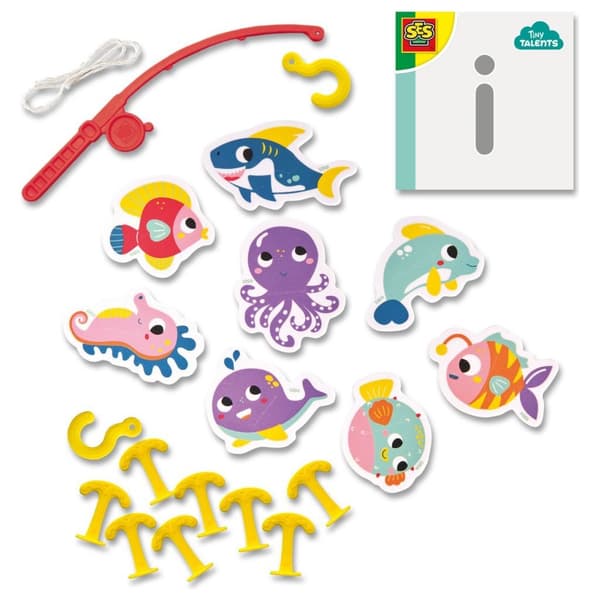 SES Creative Tiny Talents Bath Fishing Game - 8 Foam Sea Creatures