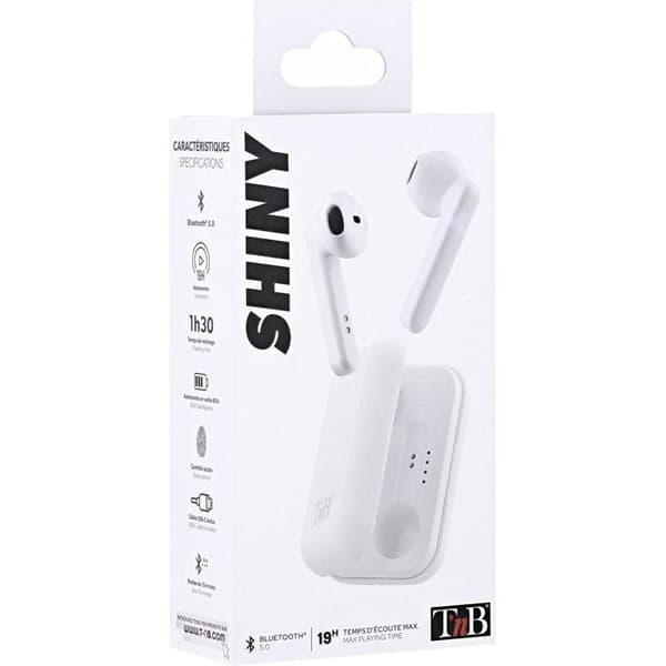 T'nb Shiny TWS Wireless Earbuds - Bluetooth - 25h Battery Life - White