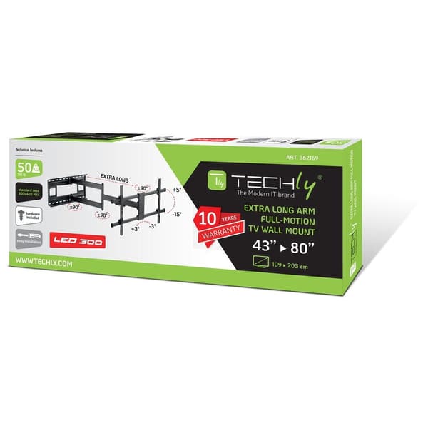 Techly TV Mount 80 Black ICA-PLB 490