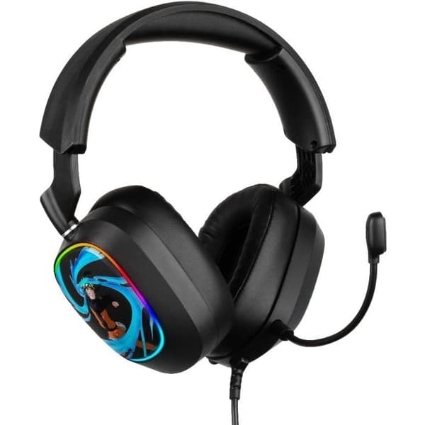 Konix Wired Gaming Headset - Naruto Shippuden - 7.1 PC - 50 mm Drivers - Microphone - 2 m Cable - LED - Black
