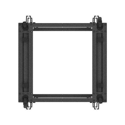 Lanberg Open Rack 19 15U 600x600-1100 Adjustable Black