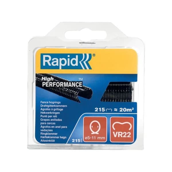RAPID 215 VR22 Black Staples, Blister Pack