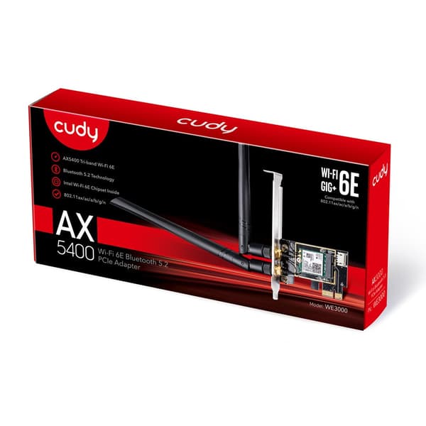 Cudy WE3000 Internal WLAN/ Bluetooth Network Card - 2400 Mbit/s