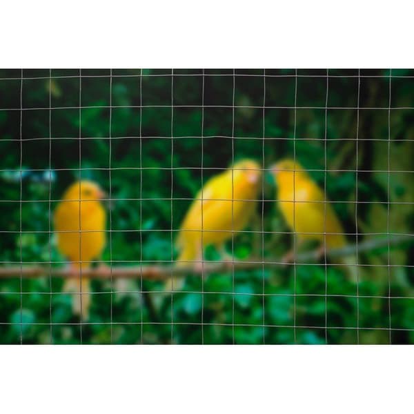 NATURAL Square Wire Mesh - 1 x 3 m - 6.4 mm Thickness - Grey