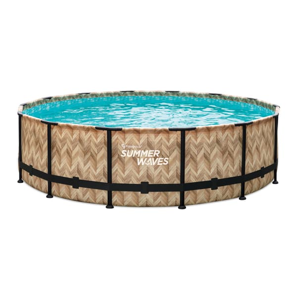 Summer Waves Elite Frame Pool 427 x 107 cm Light Oak