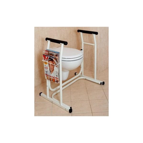 Adjustable Toilet Seat with Space for Newspaper - White