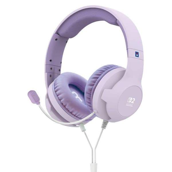 Hori Wired Gaming Headset - Nintendo Switch 2 - Flexible Microphone - Lavender