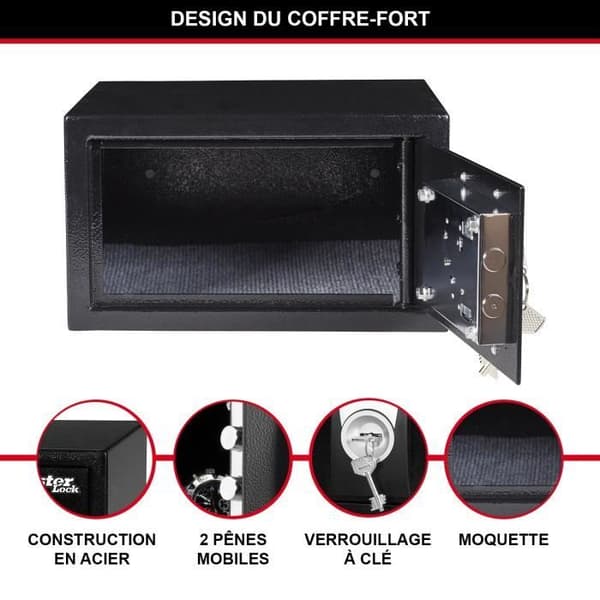 Master Lock X031ML Key Safe - Black - Ideal for Small Valuables