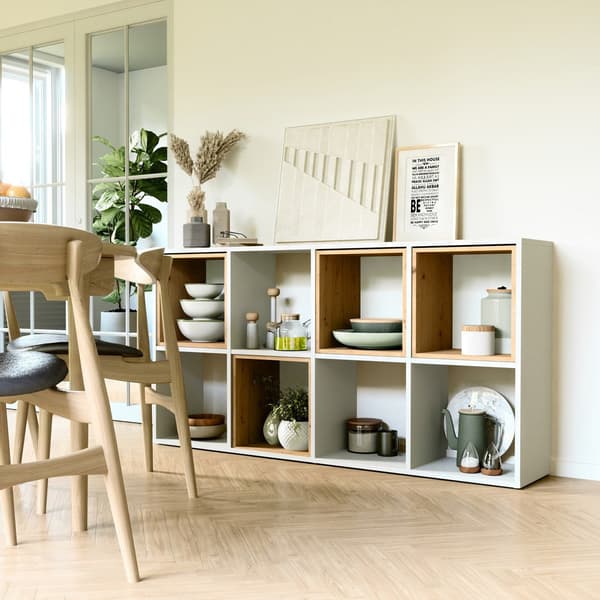 MALAX 2X4 BIEL Shelving Unit 147x75 cm White