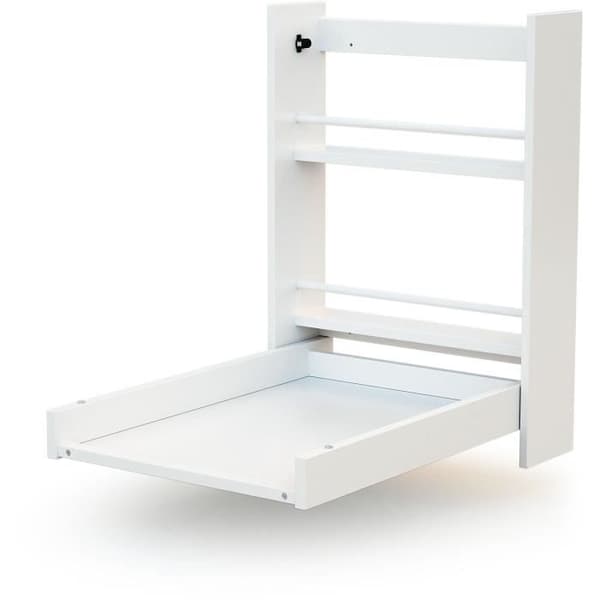 WEBABY Wall-Mounted Changing Table - 56 x 77.5 x 78 cm - ESSENTIEL - White