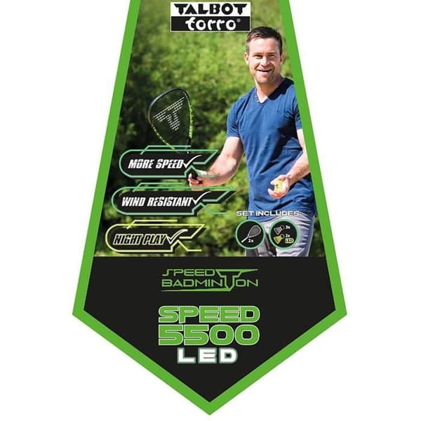 TALBOT TORRO Badminton Racket Speed 5500 - Aluminum - 56.5 cm - 170 g - Durable String