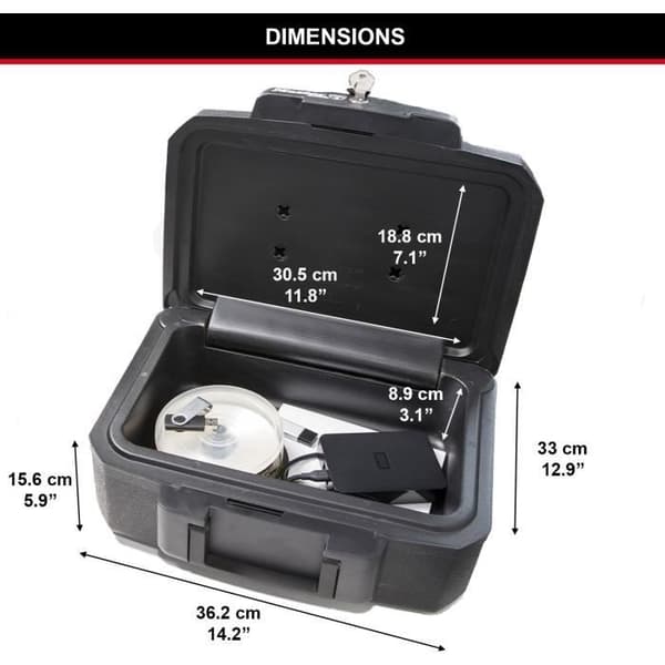 Master Lock Fireproof Safe - Waterproof with Key - 4.9 L - Model H0100EURHRO