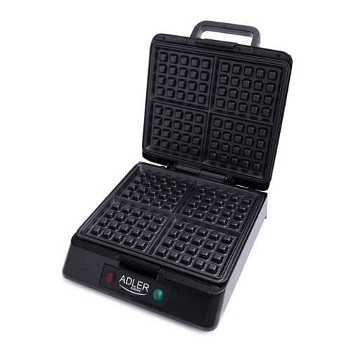 Adler Waffle Maker 1500W for 4 Waffles Black Grey AD 3036