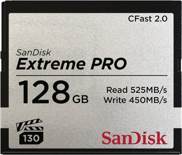 SanDisk Extreme Pro - 128GB Flash Memory Card - CFast 2.0