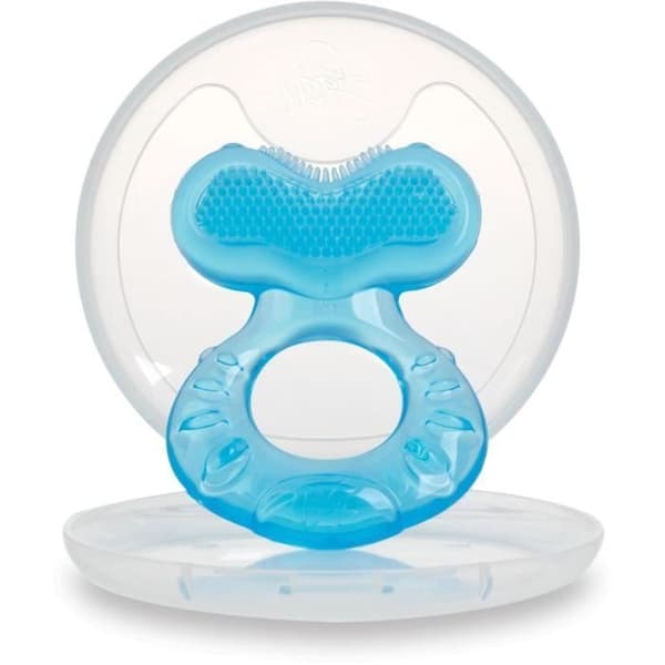 NUBY Teething Ring - Teethe-eez - Silicone - From 3 Months - Blue