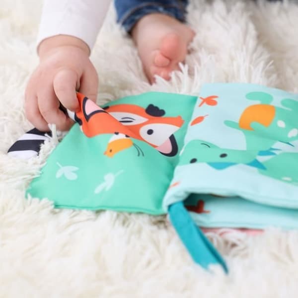 Sensory Fabric Book with Animal Tails - Learning Textures