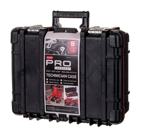 Keter 237003 Hard Shell Equipment Case Black Red