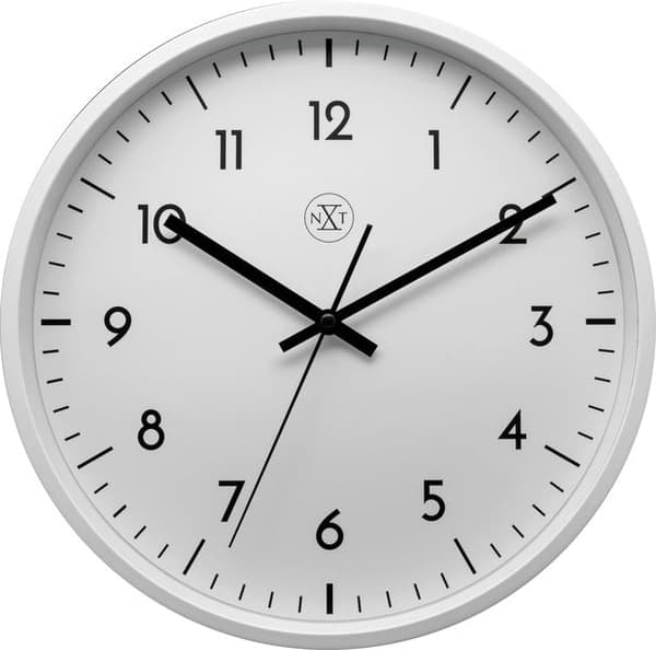 NeXtime Wall Clock NX-7320 Ø 30 cm Plastic White, White Dial