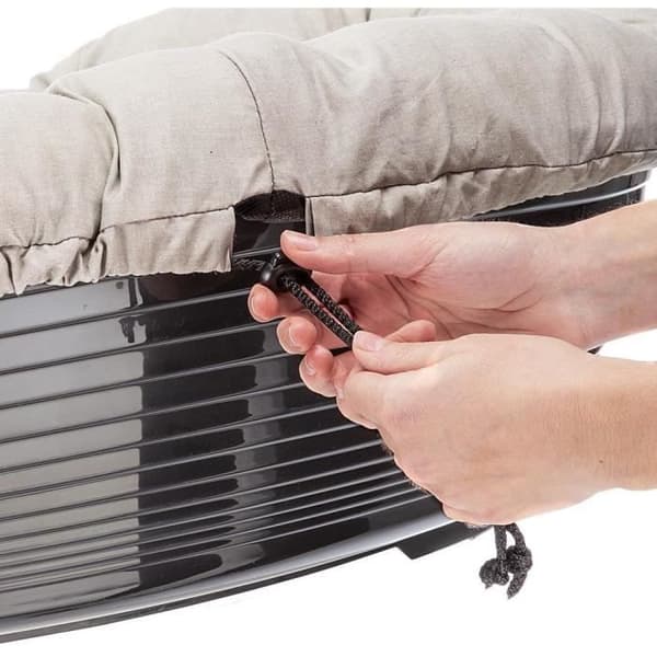 2-Seater Sofa Basket - Grey - Plastic - Removable Cover - Detachable Padding
