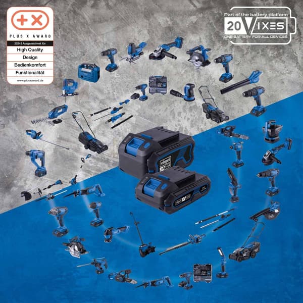 SCHEPPACH Cordless Angle Grinder with Starter Kit 2Ah BC-AG125-X - SET S