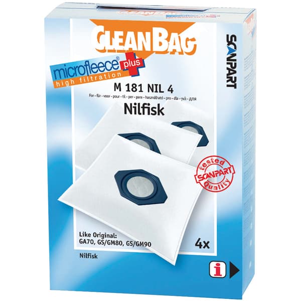 Scanpart Microfleece+ Dust Bag Nilfisk Ga70-gs80-90 - Pack of 4