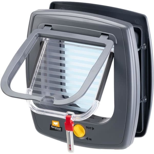 FERPLAST Swing 5 Cat Flap - Grey - 22.5 x 16.2 x 25.2 cm