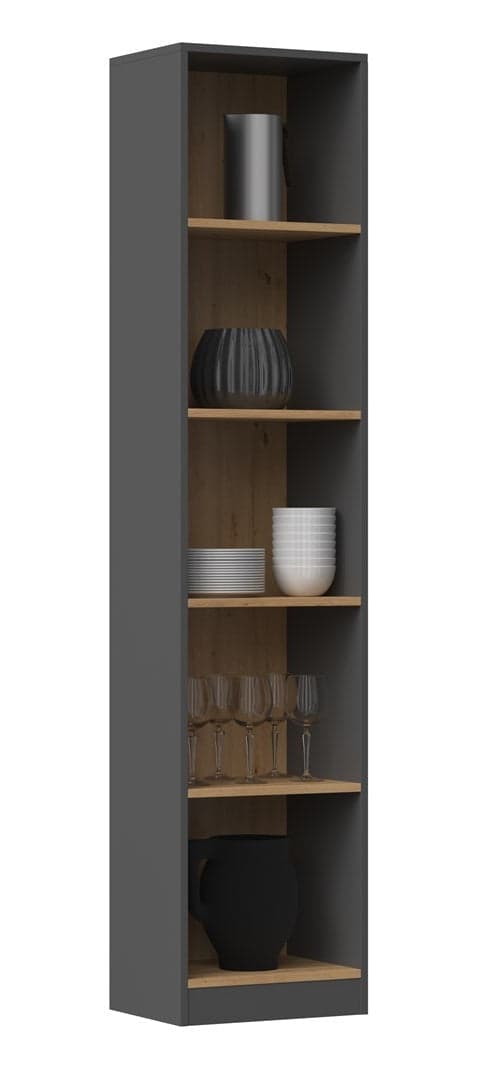 Topeshop R40 Office Bookcase Anthracite/Artisan Oak
