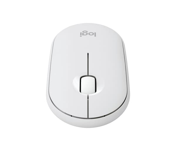 Logitech Pebble Mouse 2 M350s - Optical Mouse - Wireless - Bluetooth 5.2 LE - Tonal White (910-007013)