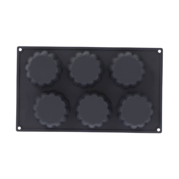 Patisse Mini Cake Pan 6 Compartments 29x17 cm Black Silicone