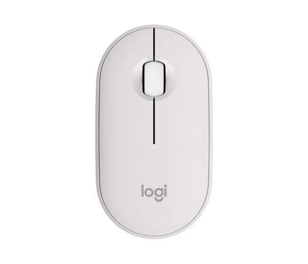 Logitech Pebble Mouse 2 M350s - Optical Mouse - Wireless - Bluetooth 5.2 LE - Tonal White (910-007013)