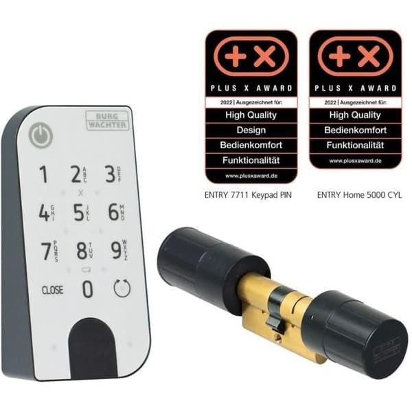 BURG-WÄCHTER secuENTRY Home 5001 Electronic Cylinder - Pincode ENTRY Keypad - 6 Users