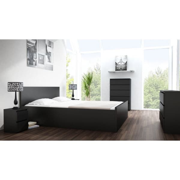 M2 Topeshop Nightstand 2 Drawers Black