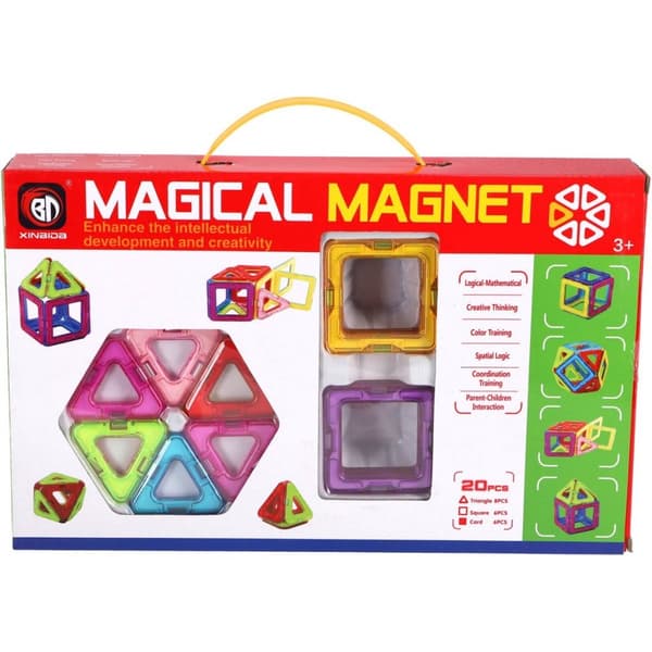 Magnetic Tiles Construction Set 20 Pieces for Ages 3+