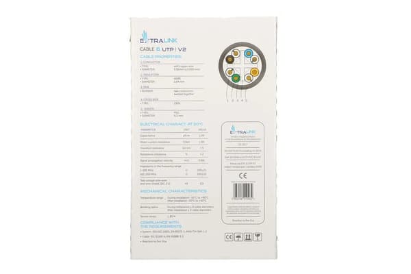 Extralink CAT6 UTP V2 Internal Twisted-Pair Network Cable 305 M