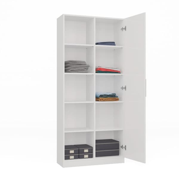 Topeshop RD-80 Office Bookcase Matte White 182 cm Model RD-80