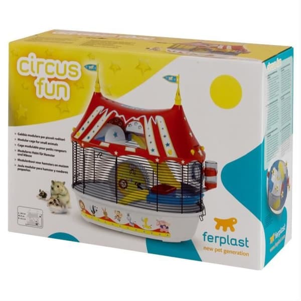 FERPLAST Hamster Cage Circus Fun 49.5x34x42.5 cm Red