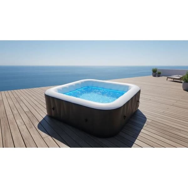 SUNSPA Inflatable Spa - AC02 - 185 x 65 cm - 6 Seats - Square