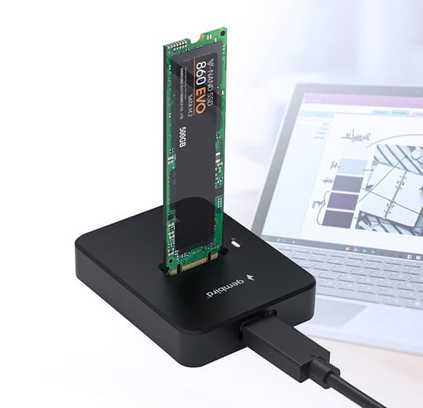 Gembird DD-U3M2 Docking Station USB 3.2 Gen 1 Type-C Black