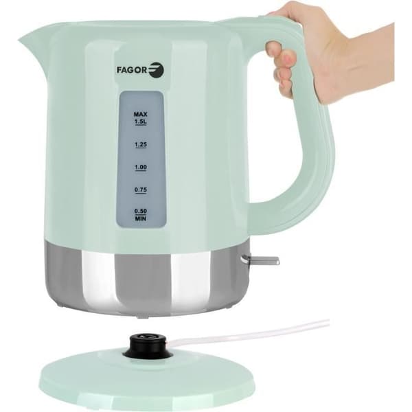 FAGOR Kettle - 1.5 L - 1850W - 2200W - Concealed Heating Element - FG5148