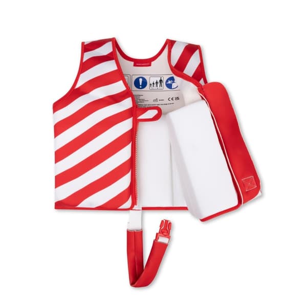 Swim Essentials Swim Jacket Stripes 3-6 Years Red/White
