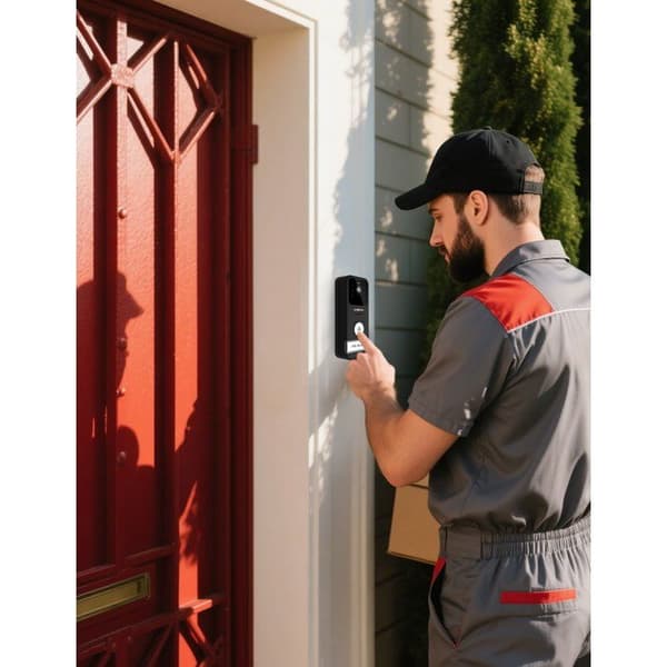 LINK2HOME Portable Wireless Video Doorbell - 3" LCD Screen