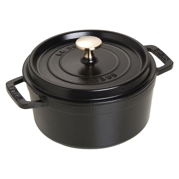 Staub Round Cast Iron Pot 1.7L Black